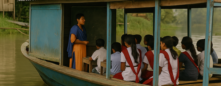 A revolução das escolas flutuantes em Bangladesh: como a arquitetura está respondendo às mudanças climáticas